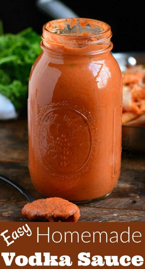 Homemade Vodka, Homemade Vodka Sauce, Vodka Sauce Recipe, Pasta Sauce Homemade, Vodka Sauce, Creamy Tomato Sauce, Pasta Sauce Recipes, Homemade Sauce, Alfredo Sauce