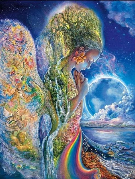 Mike Harrigan - ✨ Higher Self Awareness!!✨... Mother Nature Goddess, Josephine Wall, Nature Goddess, Celtic Dragon, Divine Mother, Mother Goddess, Travel Humor, Celtic Art, Fantasy Paintings