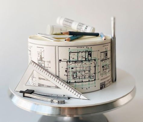 Architecture Cake, Creative Birthday Cakes, Pretty Birthday Cakes, Cute Birthday Cakes, Novelty Cakes, Graduation Cakes, Cake Decorating Techniques, Grad Parties, Pretty Cakes