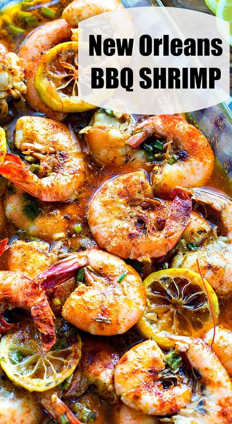 New Orleans Bbq Shrimp And Grits, Bar B Q Shrimp Recipe, Barbeque Shrimp, New Orleans Bbq Shrimp, Shrimp Bbq Recipes, Shrimp Appetizer Recipes, Barbecue Shrimp, Bbq Fish, Fresh Shrimp