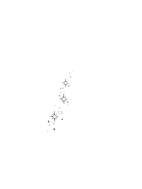 Star Tattoos Forearm, Scattered Star Tattoos, Disney Sparkle Tattoo, White Stars Tattoo, Starburst Tattoo, 3 Stars Tattoo, Sparkle Tattoo Ideas, Sparkles Tattoo, Linework Tattoo Design