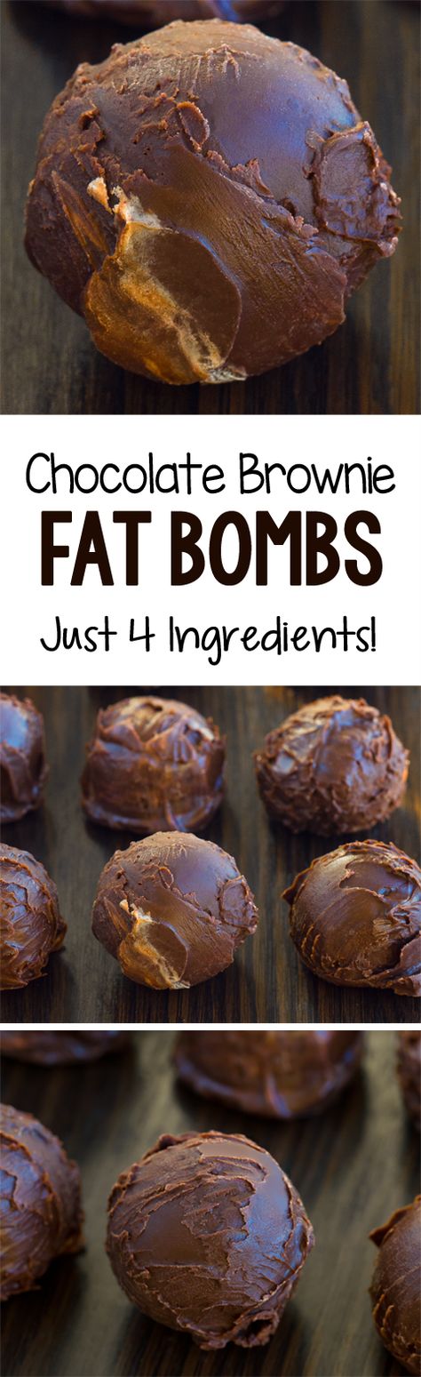 Keto Brownie Bombs | Chocolate-Covered Katie | Bloglovin’ Dessert Oreo, Low Carb Brownies, Desserts Keto, Fat Bomb Recipe, Keto Brownies, Recetas Keto, Low Carb Sweets, Keto Fat, Keto Chocolate