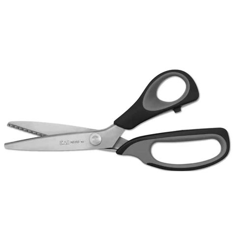 See our Kai 5350 8-inch Pinking Shears – your premier quilting and sewing scissor and fabric shears supplier. Fabric Shears, Pinking Shears, Sewing Scissors, Quilting, Sewing, Fabric