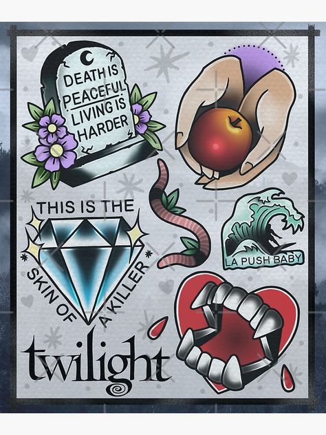 Twilight Tattoos, Chaos Tattoo, Tattoo Apprenticeship, Movie Tattoo, Movie Tattoos, Tattoos For Lovers, Flash Sheet, Tattoo Flash Sheet, Creepy Tattoos