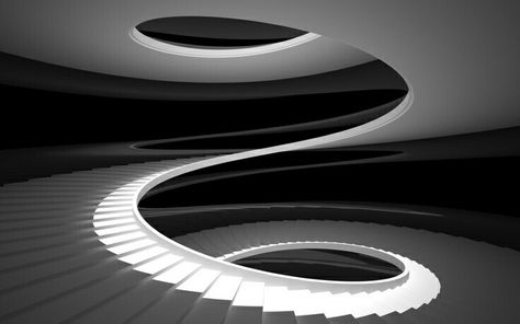 ♥♥♥ Stairs Lighting, Science Exhibition, White Staircase, Black Stairs, Picture Board, Escalier Design, Take The Stairs, Stair Lighting, Spiral Stairs