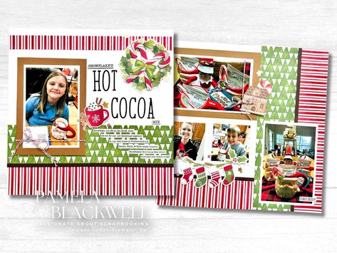 Here’s my finished 12x12 scrapbook layout from my Make It Monday Live with Pamela using a free sketch along with NEW Sept-Dec ‘24 Mini Catalog Products! #stampinup #ctmh #scrapbooking #scrapbooklayout #scrapbooksketch #stamping #diecuts #christmasscrapbooklayout #howtovideo #processvideo Ctmh Scrapbooking Layouts, Winter Scrapbook Layouts, Scrapbook Overlay, Christmas Scrapbook Layouts, Make It Monday, 12x12 Scrapbook Layouts, Christmas Layouts, Hot Cocoa Mixes, Cocoa Mix