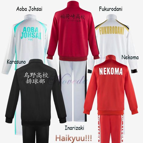 Anime Volleyball, Haikyuu Cosplay, Aoba Johsai, High School Uniform, Uniform Costume, Big Pants, School Uniform Fashion, Haikyuu Volleyball, Black Sportswear