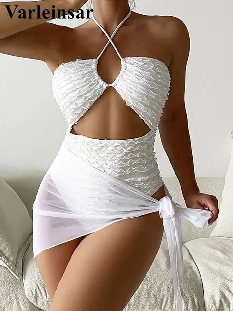 Smarter Shopping, Better Living! Aliexpress.com Backless Swimwear, Swimwear One Piece, Women Bathing, Women Swimwear, Swimwear Women, Womens Bathing Suits, Monokini, Sarong, High Cut