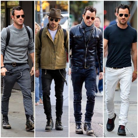 Justin-Theroux-Style Justin Theroux Style, Handsome Gentleman, Celebrity Men, Leather Jacket Men Style, Justin Theroux, Classy Suits, Mens Style, Best Dressed, Well Dressed Men