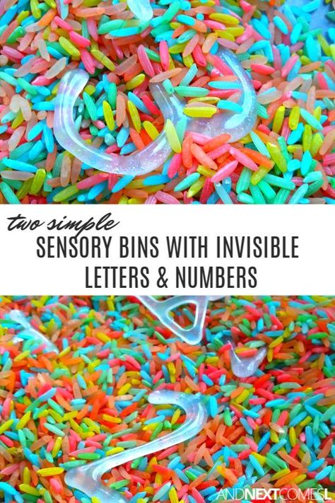 Invisible Letters, Sensory Bin Ideas, Preschool Activities At Home, Gross Motor Activities, Sensory Bin, Preschool At Home, Fine Motor Activities, Alphabet Activities, Preschool Fun