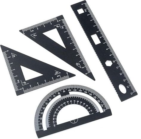 Amazon.com: T Tulead Triangular Scale Ruler Set Aluminum Alloy Scale Ruler Drafting Tool Black Drawing Ruler : Office Products Triangular Scale, Scale Ruler, Black Drawing, Drafting Tools, Ruler Set, Office Products, Tool Set, Tool Kit, Ruler