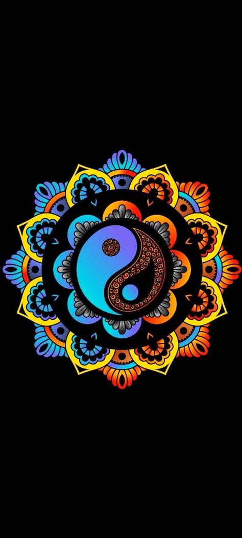 Ying Yang Wallpaper, Yin Yang Mandala, Background Pics, Mandala Wallpaper, Beautiful Background, Ying Yang, Beautiful Backgrounds, Mandala Pattern, Background Pictures