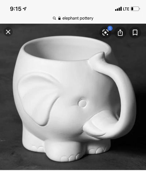 Elephant Pottery, Handmade Ceramic Mugs, Elephant Mug, Cardboard Crafts Kids, Paint Ceramic, Ready To Paint Ceramics, Super Store, Diy Ceramic, Hand Built Pottery