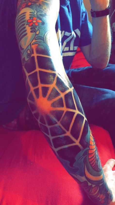 Ink spider web negative tattoo elbow Negative Spider Web Tattoo, Negative Tattoo, Spiderweb Tattoo, Tattoo Elbow, Orange Web, Left Arm Tattoos, Aztec Tattoos, Spider Web Tattoo, Abstract Tattoo Designs