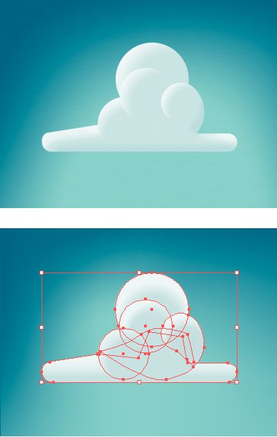 Gradient Art Illustrator, Graphic Design Circle, Clouds Graphic Design, Cloud Graphic Design, Illustrator Gradient, Illustration Gradient, Clouds Graphic, Radial Gradient, Design Effects