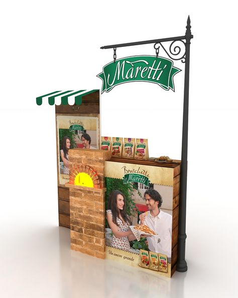 Maretti on Behance Pos Design, Stand Feria, Retail Design Display, Point Of Sale Display, Booth Decor, Retail Inspiration, Kiosk Design, Exhibition Booth Design, Pop Display