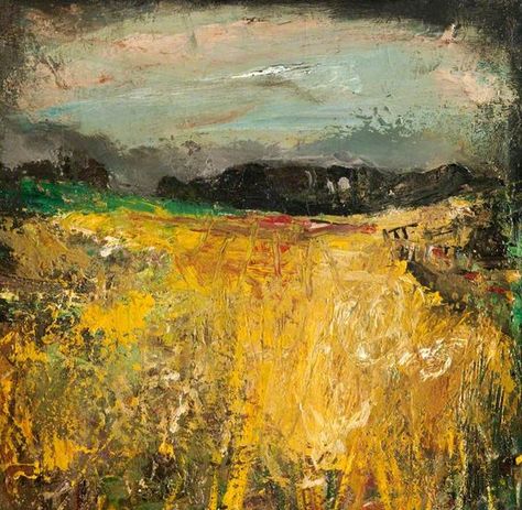 The Cornfield" 1960 By Joan Eardley Joan Eardley, Scottish Artists, Abstract Art Landscape, Art Uk, Abstract Landscape Painting, Landscape Artist, Abstract Landscape, Painting Inspiration, Landscape Art