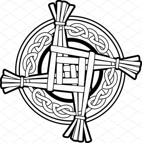 Pagan Coloring Pages, Brigid Cross, St Brigid Cross, Saint Brigid, Brigid's Cross, St Bridget, St Brigid, Cross Symbol, Celtic Tattoo