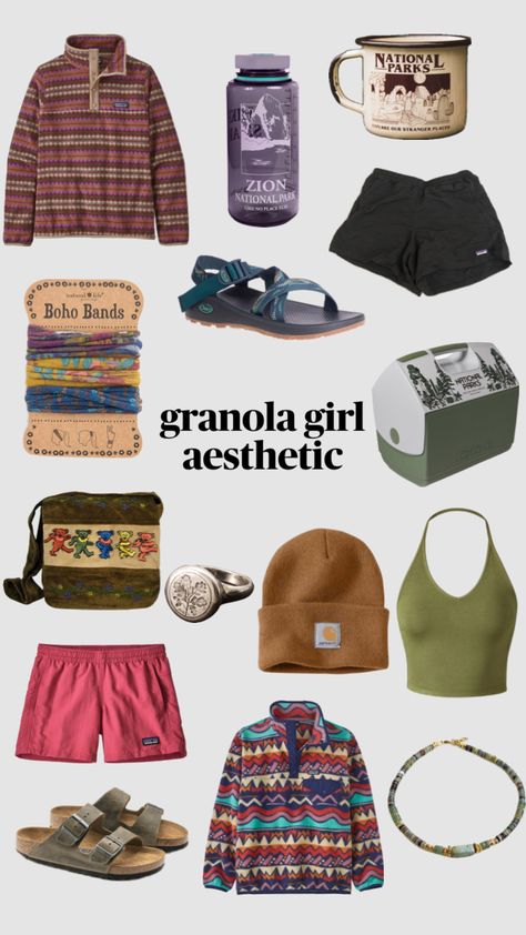 #outfitinspo #beauty #granolagirl #patagonia #rei #chacos #nature #hiking Granola Lifestyle Aesthetic, Cute Granola Outfits, Granola Girl Outfits, Granola Outfits, Granola Style, Patagonia Style, Granola Girl Aesthetic, Winter Outfits Warm, Wardrobe Makeover