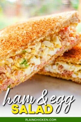 Low Carb Archives - Page 11 of 13 - Plain Chicken Honey Ham Biscuit Sliders, Ham And Egg Salad, Ham Casseroles, Leftover Easter Ham, Egg Salad Recipe Healthy, Egg Salad Sandwich Recipe, Baked Sandwiches, Best Egg Salad Recipe, Salad Sandwich Recipe