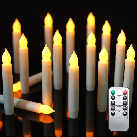 PRICES MAY VARY. 【12 Packs Floating Candle】: You’ll get 12 floating candles in each package, measuring 0.79 x 6inches, fit for most type of candle holders. And a 10-Keys with remote control and timer function. Each led candle just need only 1 x AA battery(no included). 【 Easy operation 】: Our flameless candlesticks is easy to operate. You can turn it on/off with the bottom button, or using the remote control. You can also adjust the brightness, two light flickering modes, designed for decoration Battery Operated Flickering Candles, Electric Candle On Window, Floating Candles Sticks, Black Electric Candles, Sixteen Candle Ornament Movie, Battery Operated Candle Stick Lights, Flameless Floating Candle, Candle Lighting Sparklers Group, Led Flameless Candles Wedding