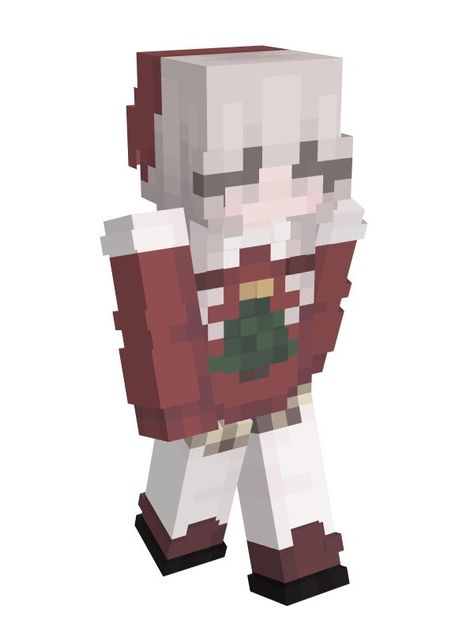 a red, soft girl minecraft skin with a cute christmas sweater by giovanka! <3 Minecraft Sink, Minecraft Skins Red, Minecraft Skins Female, Skin Mine, Mc Skins, Cute Christmas Sweater, Christmas Tree Sweater, Minecraft Characters, Minecraft Christmas