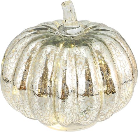 OSALADI Mercury Glass Pumpkin Light Battery Powered Led Light up Pumpkin for Halloween Fall Decoration, Battery Not Included Lantern Party Decor, Pumpkin For Halloween, Up Pumpkin, Light Up Pumpkins, Artificial Pumpkins, Halloween Lanterns, Flickering Lights, Pumpkin Centerpieces, Pumpkin Halloween Decorations