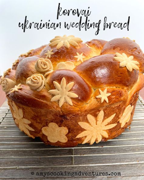 Korovai (Ukrainian Wedding Bread) Ukrainian Bread, Slavic Recipes, Wedding Bread, Traditional Bread Recipe, Russian Easter, British Baking Show Recipes, British Bake Off Recipes, Easter Bread Recipe, Ukrainian Wedding