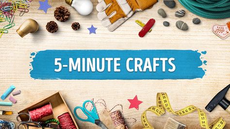 Fun diy-projects, crafts, experience the joy of doing it yourself! OFFICIAL CHANNEL. Five Minute Crafts, Craft Logo, 5 Min Crafts, 5 Minute Crafts Videos, Crafts With Pictures, Diy Crafts Hacks, Crafts Hacks, Cool Diy Projects, Diy Crafts Videos