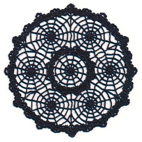 Halloween Doilies Crochet Patterns Free, Goth Crochet, Halloween Jewelry Diy, Elegant Halloween Decor, Halloween Placemats, Knitting Embroidery, Quick Crochet Projects, Fall Crochet, Crochet Fruit