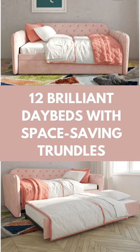 Daybed Bedroom Ideas, Girls Daybed Room, Daybed Guest Room, Daybed Comforter, Queen Daybed, Small Girls Bedrooms, Tufted Daybed, Girls Beds, Small Scale Furniture