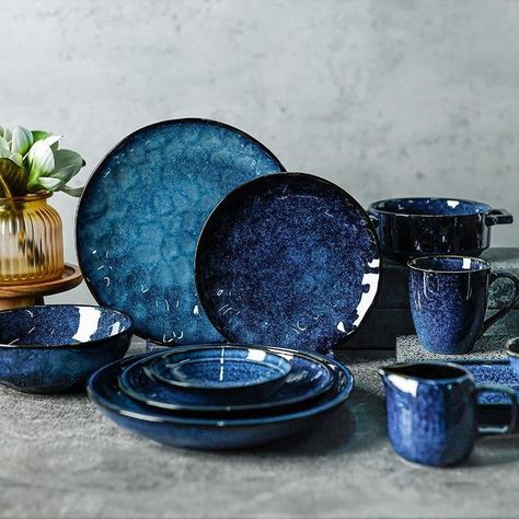 Lotus Blue Collection - Unique Reactive Glaze Craft Porcelain Dinnerware in deep lagoon blue has a flair of the mysterious. It offers a unique gastronomic experience to chefs who love to combine traditional dishes with innovative fusions in their kitchens.
You deserve the luxury tableware from Hosen.

Feature:
1: The surface reactive glaze craft not easy to fade, cutlery scratch-proof and easy to clean.
2: High density and dorable: 2 times high temperature firing 1250-1350 degress. Navy Kitchen, Luxury Tableware, Lotus Design, Hotel Supplies, Reactive Glaze, Porcelain Dinnerware, Restaurant Branding, Cute Kitchen, Ceramic Tableware