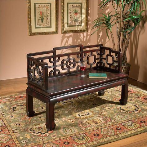 Eastern Inspirations Bench by Butler Specialty Company Wood Entryway Bench, Couch Seats, Couches For Sale, Chinese Furniture, Living Room Bench, Modern Bench, Entryway Furniture, Wood Bench, Bench With Storage