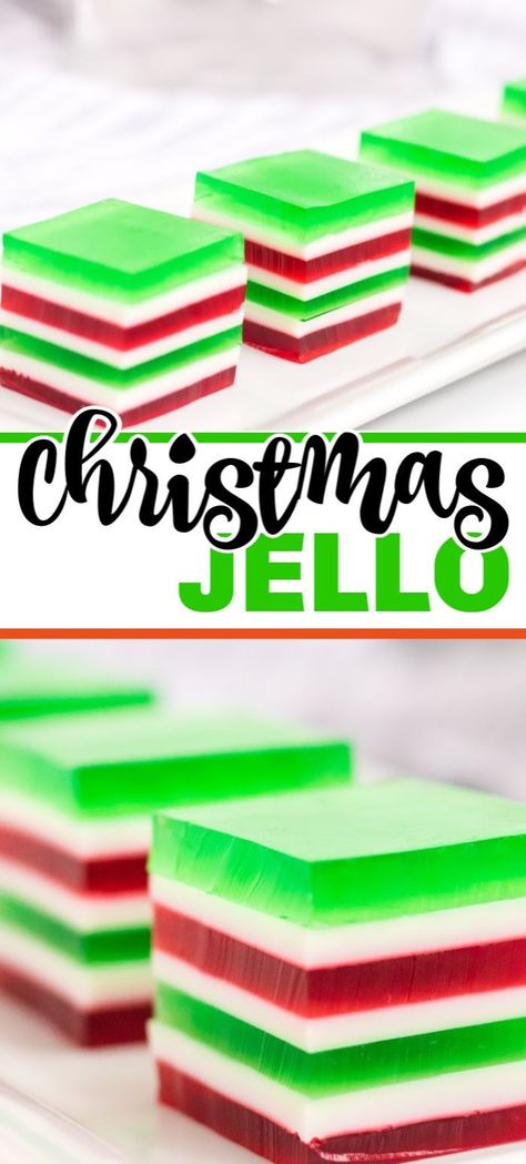 Broken Glass Dessert, Layered Jello Salad, Layered Jello Recipe, Broken Glass Jello, Quick Christmas Dessert, Glass Jello, Finger Jello, Christmas Jello, Jello Jigglers