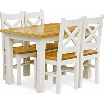 White Small Table, Oak Table And Chairs, Painted Dining Table, Luxury Chairs, Extending Dining Table, Oak Dining Chairs, Small Dining Table, Painted Chairs, Dining Table With Bench