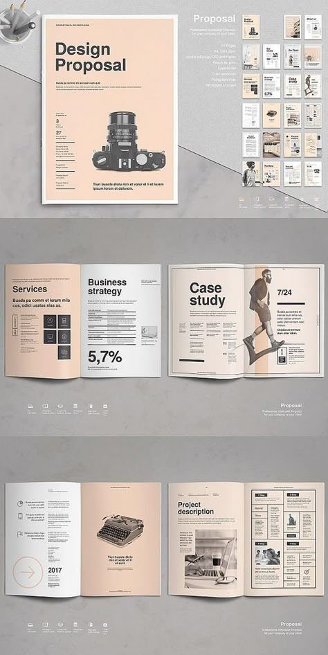 Design Proposal Template, Design De Configuration, Proposal Brochure, Template Proposal, Mises En Page Design Graphique, Logos Retro, Template Brochure, Design Proposal, Book And Magazine Design