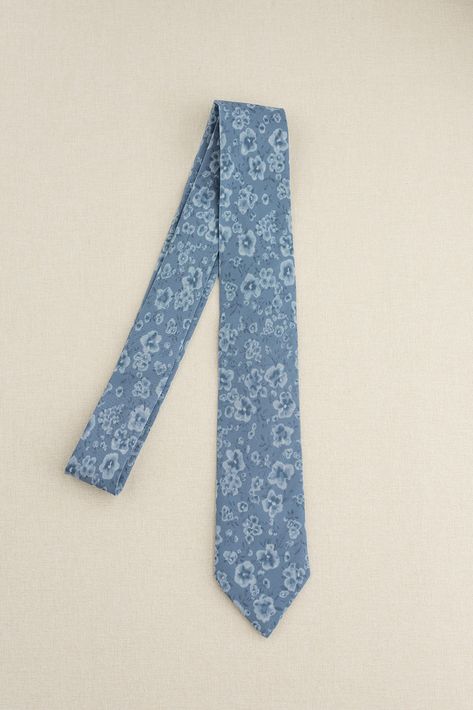 Color: Dusty Blue Posey Blue Floral Tie, Wedding Parties Colors, Large Floral Print, Dusty Blue Weddings, Bridesmaid Dress Colors, Groomsmen Attire, Floral Chiffon, Printed Ties, Wedding Mood Board