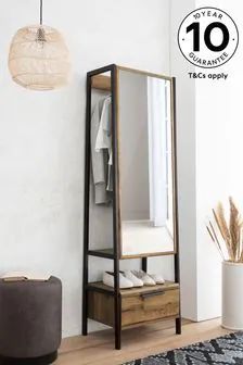 Round Wood Mirror, Dark Metal, Clothes Rail, Dressing Table Mirror, Storage Mirror, Wooden Mirror, Assembly Instructions, Steel Furniture, Hanging Rail