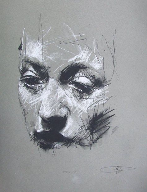 This caught my attention a lot this was simple detail. Unknown artist his name is on the grey tone paper. Art Reference Photos Faces, Charcoal Artwork, Figurative Kunst, A Level Art Sketchbook, Art Charcoal, Charcoal Art, Toned Paper, A Level Art, Pastel Art