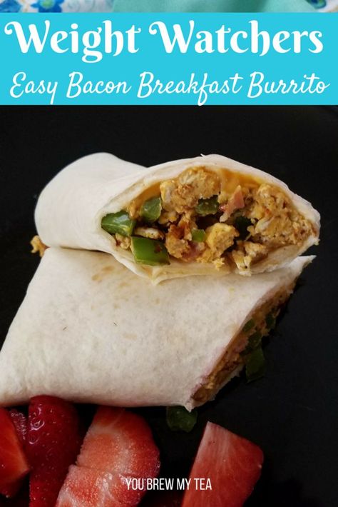 Weight Watchers Breakfast Burrito is a great easy to make recipe that everyone will love having on their menu!  It is ready in 10 minutes or less, and is a great freezer meal! A great Weight Watchers FreeStyle Recipe for breakfast! Easy Breakfast Burrito Recipe, Ww Breakfast, Ww Meals, Cooking Light Recipes, Recipe For Breakfast, Breakfast Burritos Recipe, Weight Watchers Snacks, Calorie Control, Breakfast Meals