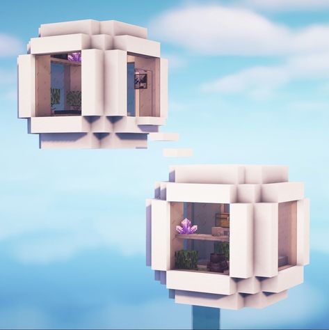 @zaypixel on ig | #minecraft Minecraft Bubble House, Bubble House, Minecraft House Designs, Minecraft House, House Modern, Minecraft Buildings, Floating House, Minecraft Building, Minecraft Houses