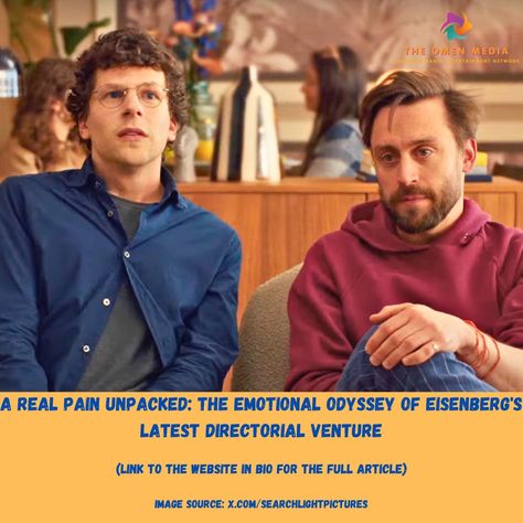 Dive into the depths of comedy and tragedy with #ARealPain. Jesse Eisenberg's heartfelt directorial debut promises a journey through family, history, and healing. #FilmAnalysis #CinematicJourney #KieranCulkin #JesseEisenberg Link to the full story: https://www.theomenmedia.com/post/a-real-pain-unpacked-the-emotional-odyssey-of-eisenberg-s-latest-directorial-venture #ARealPain #FilmBreakdown #TrailerAnalysis #Sundance2024 #JesseEisenberg #KieranCulkin #ComedyDrama #CinematicExperience #FilmT... Jesse Eisenberg, Kieran Culkin, Movie Recommendations, The Omen, Comedy And Tragedy, Family History, Entertainment News, Drama, Healing