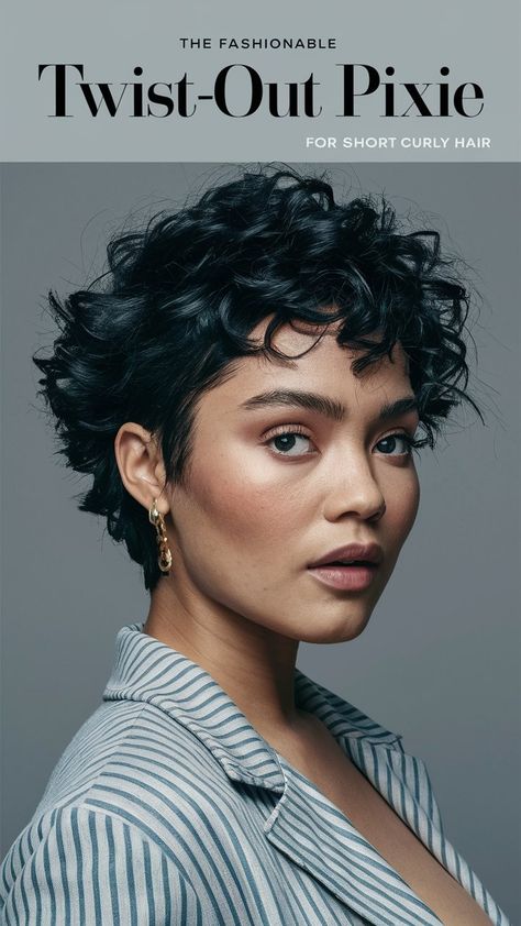 Textured Pixie Cut ✨ Pixie Bob Haircut Curly Hair, Curly Bixie 90s, Shaggy Curly Pixie, Super Short Curly Haircuts, Short Pixie Cut Curly Hair, Curly Short Shag, Curly Pixie Cuts Naturally, Very Short Curly Hair Pixie, Super Short Curly Hairstyles