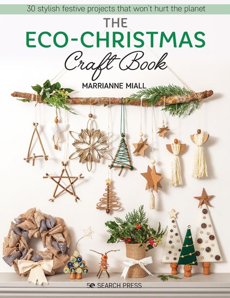 If you love Christmas, you'll love this book! It's the perfect antidote to the traditional tinsels and glitters that shed harmful microplastics, polluting our oceans and waterways.

The Eco-Christmas Craft Book is filled with lots of ideas to create your own stylishly beautiful, eco-friendly Christmas.

All you need to do is save up some recyclable or foraged items such as cardboard, newspaper, wine bottle corks, twigs and pine cones. Eco Friendly Christmas Decorations, Eco Christmas, Sustainable Christmas, Wine Bottle Corks, Eco Friendly Christmas, Glitter Decor, Bottle Corks, Natural Christmas, Love Christmas