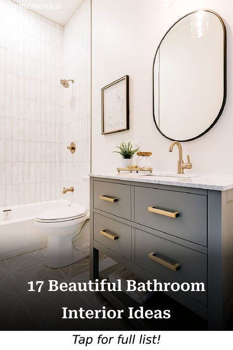 Bathroom Decor Small Second Bathroom Ideas, Small Timeless Bathroom, Timeless Small Bathroom, Studio Bathroom Ideas, Tiny Modern Bathroom, Small White Bathroom, Clever Decor, Design Small Bathroom, Small Bathroom Designs