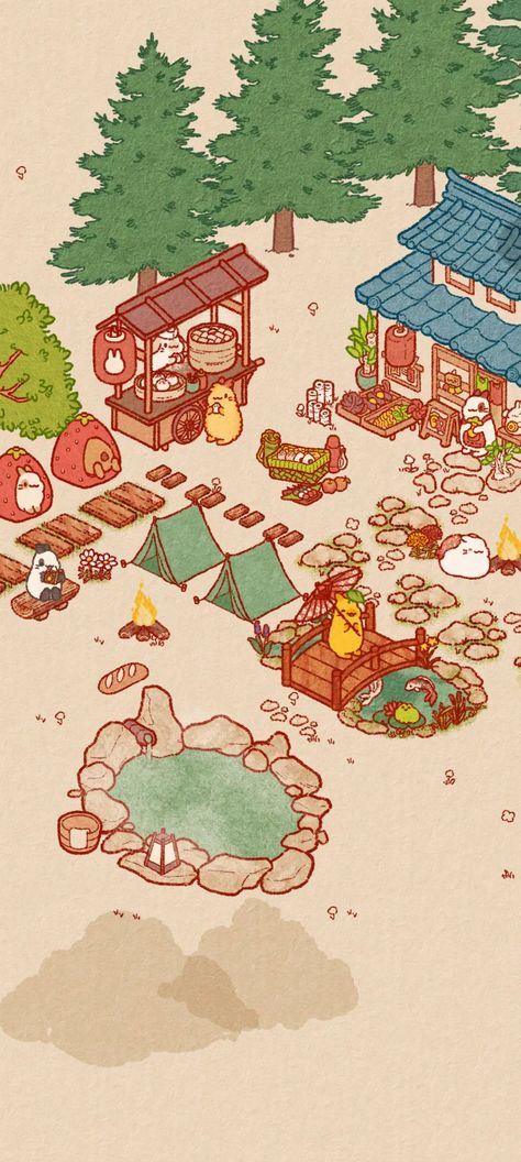 Hi! Sharing my Usagi Shima place. (^-^)/🩵 Bunny Island, Game Concept, Game Time, Animal Stickers, Cute Bunny, Bee