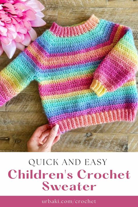 Creating a cozy and stylish sweater for children has never been easier. The easiest children's crochet sweater is perfect for beginners, thanks to its top-down and seamless construction.rnrnUsing simple double crochet stitches, this pattern allows us to create a comfortable and fashionable garment that any child would love to wear. Designed by MJ's Off The Hook Designs, this project is straightforward and fun, making it an ideal introduction to garment crocheting.rnrnTo start, we need to... Mj Off The Hook Designs Free Pattern, Crochet Toddler Sweater, Crochet Help, Crochet Girls Dress Pattern, 2024 Crochet, Crochet Jumper Pattern, Kids Sweater Pattern, Dresses Patterns, Crochet Sweater Free