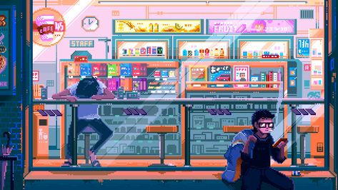 Pixel Art 8 Bit Pixel Art Aesthetic, 8 Bit Pixel Art, Pixel City, Pixel Art Background, Pixel Animation, Arte 8 Bits, 8bit Art, Cool Pixel Art, Pix Art