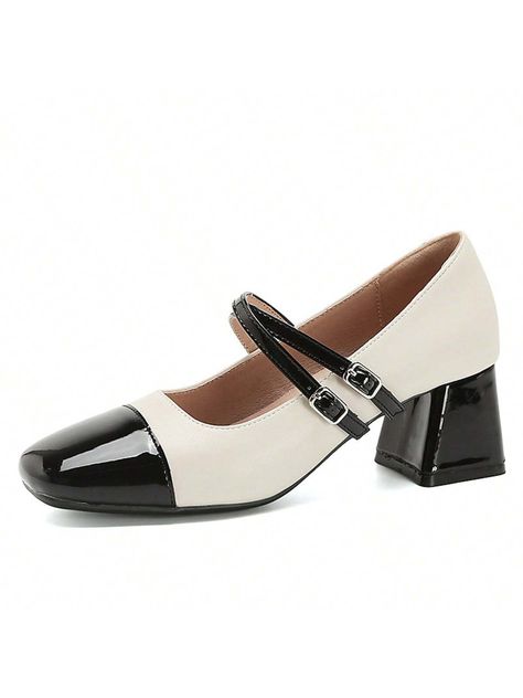 Color Block Elegant Mary Jane High Heels For WomenI discovered amazing products on SHEIN.com, come check them out! Clothing Ideas, Amazing Products, Mary Janes, Color Block, Classic Style, High Heels, Heels, Pink, Quick Saves