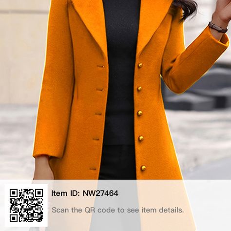 Womens Clothing Styles, Womens Tweed Jacket, Orange Coat, Womens Tweed, Elegant Coats, Tweed Coat, Wool Peacoat, Woolen Coat, Mua Sắm